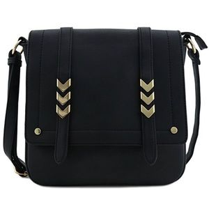 Double Compartment Large Flapover Crossbody Bag